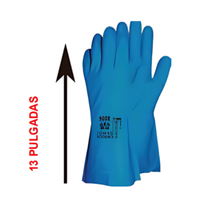 Guantes nitrilo azul para solventes