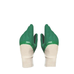 GUANTE DE ALGODÓN CON LÁTEX VERDE EN PALMA Y MEDIO DORSO - Image 3