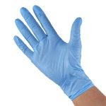 GUANTES DE NITRILO CELESTE 3 MICRAS