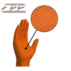 Guantes de nitrilo naranja