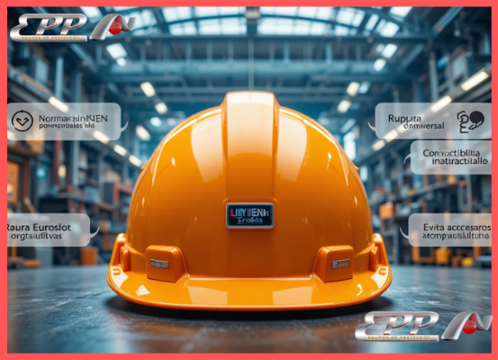 casco con ranuras para accesorios