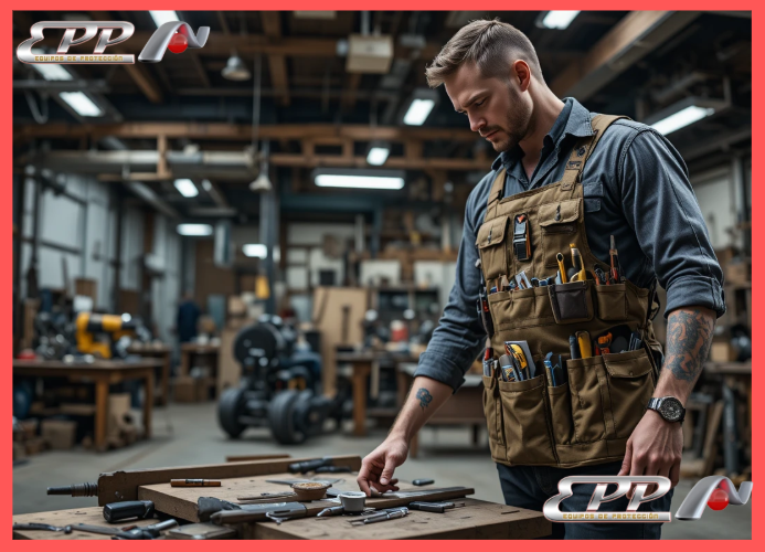 chaleco con bolsillos para herramientas